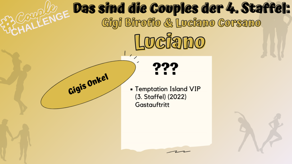 Couple Challenge 2025 - Kandidaten - alle Infos & Formate: Luciano Corsano