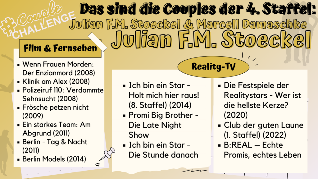 Couple Challenge 2025 - Kandidaten - alle Infos & Formate: Julian F.M. Stoeckel