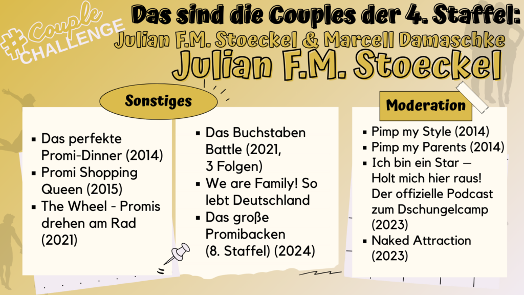 Couple Challenge 2025 - Kandidaten - alle Infos & Formate: Julian F.M. Stoeckel