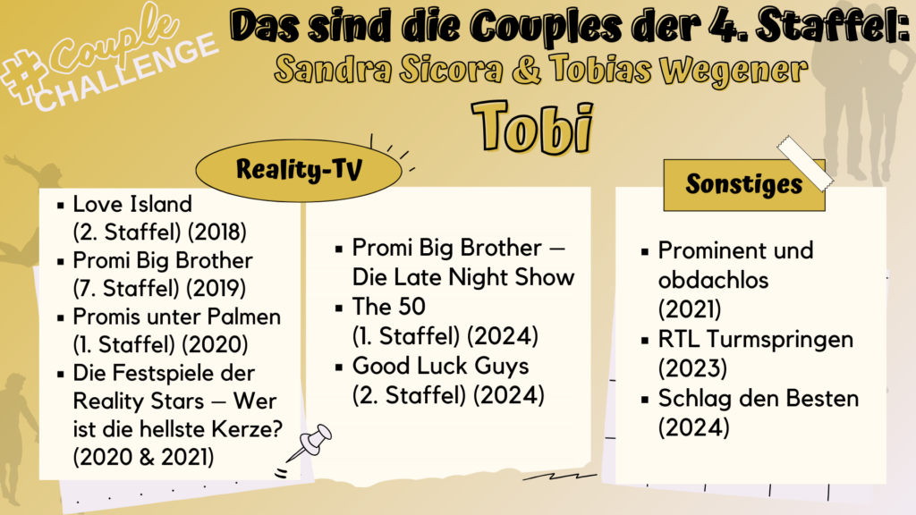 Couple Challenge 2025 - Kandidaten - alle Infos & Formate: Tobias Wegener