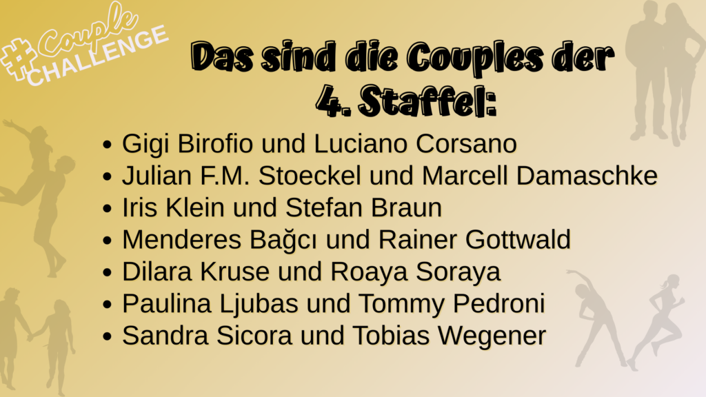 Couple Challenge 2025 - Kandidaten - das sind die Couples der 4. Staffel